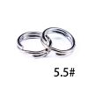 50pcs Fishing Split Rings Crank Hard Bait Snap Stainless Steel Double Loop Split Open Carp Fishing Connector Accessories Pesca