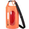 Outdoor Floating Waterproof Dry Bag with Clear Window 10L/20L Roll Top Lightweight Dry Bag for Camping;  Swimming;  Kayaking;  Boating;  Rafting;  Hik