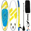 10ft Inflatable Stand Up Paddle Board 6'' Thick with Aluminum Paddle Leash Backpack | Wide Stance;  Surf Control;  Non-Slip Deck | Youth & Adult Stand