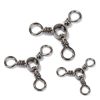 20pcs/bag Fishing 3 Way Swivel Fishing Tackle For Catfish Rig Trolling Line Stainless Steel Black Nickel Tri Swivels Saltwater Freshwater