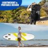 10ft Inflatable Stand Up Paddle Board 6'' Thick with Aluminum Paddle Leash Backpack | Wide Stance;  Surf Control;  Non-Slip Deck | Youth & Adult Stand