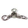 20pcs/bag Fishing 3 Way Swivel Fishing Tackle For Catfish Rig Trolling Line Stainless Steel Black Nickel Tri Swivels Saltwater Freshwater