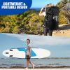 10ft Inflatable Stand Up Paddle Board 6'' Thick with Aluminum Paddle Leash Backpack | Wide Stance;  Surf Control;  Non-Slip Deck | Youth & Adult Stand